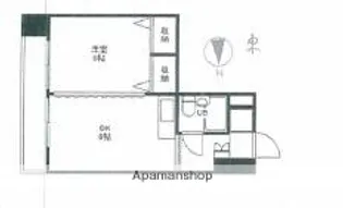 1Rの間取り画像
