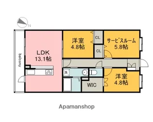 元宇品パレス【1階】の間取り