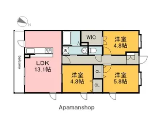 元宇品パレス【2階】の間取り
