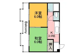 エスタス庚午南【5階】の間取り