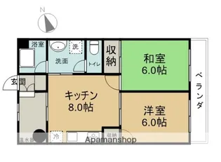 山陽コーポ【3階】の間取り
