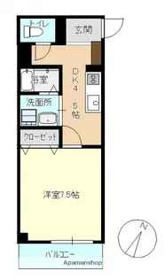 プランドール牛田本町【203号室】の間取り