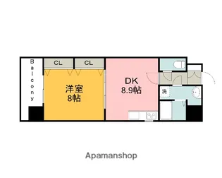 ビリオネアS竹屋【7階】の間取り