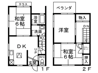 広島県広島市南区仁保3丁目【タウンハウス】の間取り