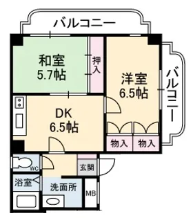 アメニティ庚午【4階】の間取り