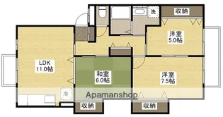 コーポヨシミ【1階】の間取り