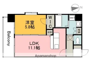 ルネス・スターツ【9階】の間取り