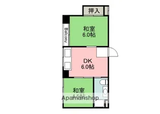 CALM十日市【202号室】の間取り