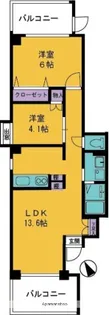 ツインヒルズウェスト【3階】の間取り