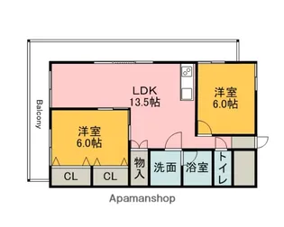 サンライズ小町【10階】の間取り