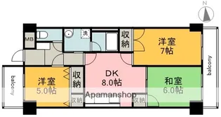 ユアコート土橋【5階】の間取り