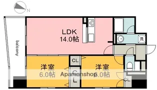 ウイング宝町サード【15階】の間取り