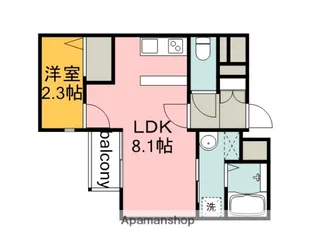 月光南観音参番館【2階】の間取り