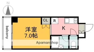 1Rの間取り画像