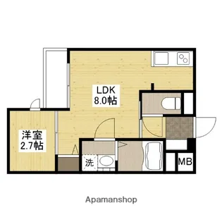 月光南観音四番館【2階】の間取り