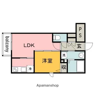 月光南観音五番館【1階】の間取り