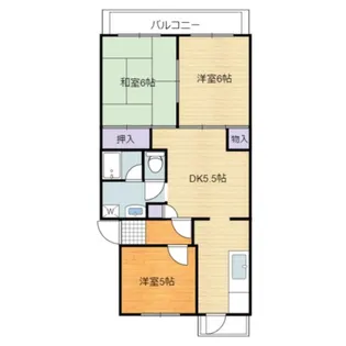 鈴が峰第5団地 3号棟【402号室号室】の間取り