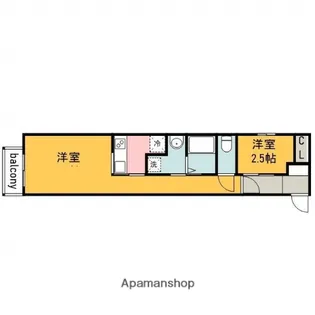 月光古江西町【3階】の間取り
