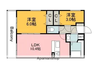 LA SOIREE UJINA【3階】の間取り