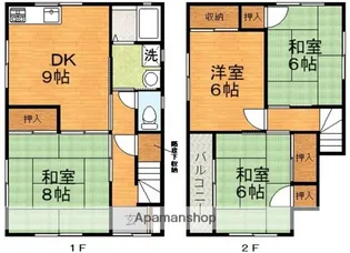 広島県広島市安佐南区中筋2丁目【一戸建】の間取り