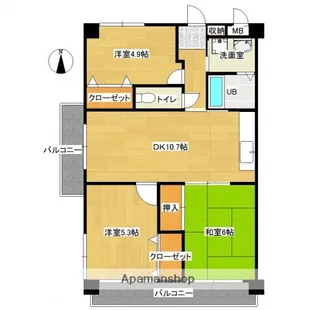ユアコート楠木【901号室】の間取り