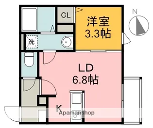 月光南観音八番館【2階】の間取り