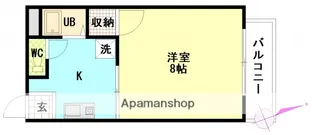 フラッツ21【2階】の間取り