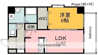 UNITY舟入【901号室】の間取り