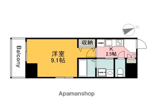 LA VIVANT 西白島【9階】の間取り