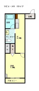 リビエーヌⅡ【302号室号室】の間取り