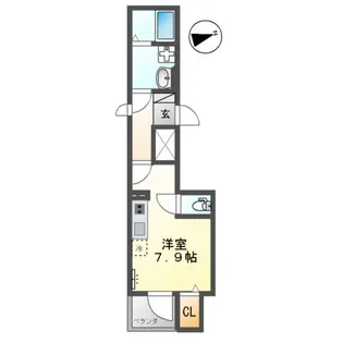 グランディールHATADA【2階】の間取り