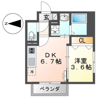 フォルマ日宇那【3階】の間取り