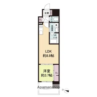 アーバイン比治山 旧ヴィラ博丈比治山【13階】の間取り