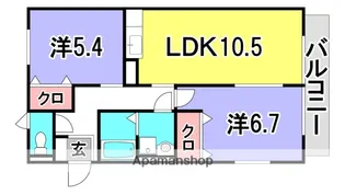 レトア井口台【101号室】の間取り