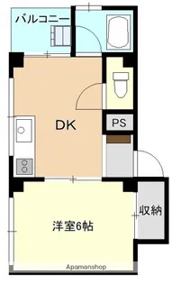 増宮マンション【3階】の間取り