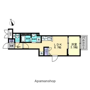 月光江波東四番館【3階】の間取り