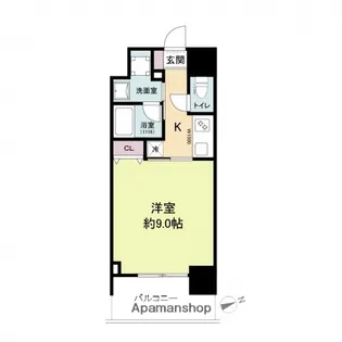 ブリリアンクラス河原町(旧LASANTE河原町)【13階】の間取り