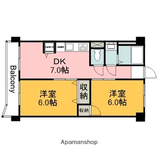 第7ファニー幸【302号室】の間取り