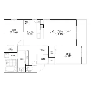 BELLA VISTA 東雲【302号室号室】の間取り