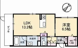 リアン古江【1階】の間取り