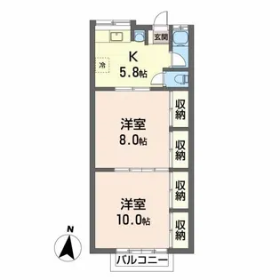 森ハイツ【2階】の間取り