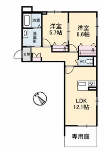 CLAN古市【1階】の間取り