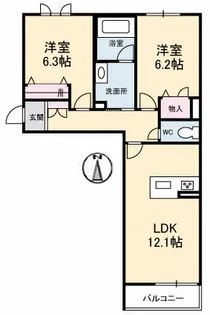 ブリリアントコート【1階】の間取り