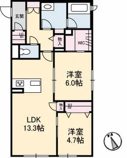 サンチェーロ【1階】の間取り