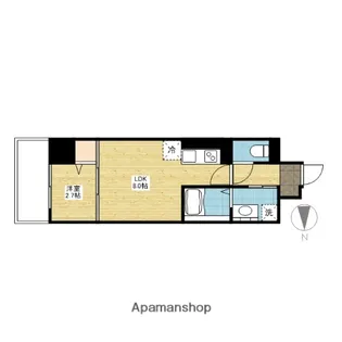 グランディール住吉【4階】の間取り