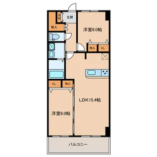 広島県広島市中区西白島町【マンション】の間取り