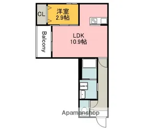 フォレスト青崎【3階】の間取り