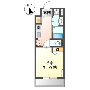 ラメール上天満【3階】の間取り