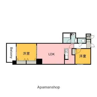 デュレーヴ国泰寺【14階】の間取り