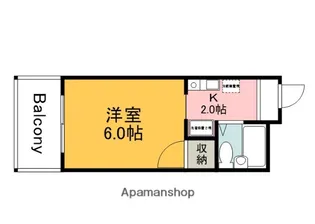 多田ビル【502号室】の間取り